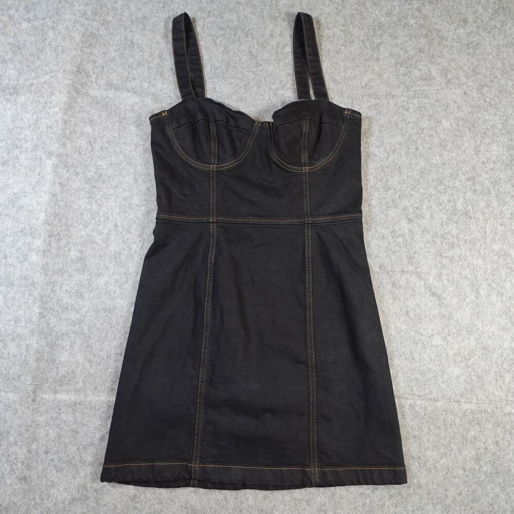 Reformation Dress Womens 10 Nikki Bustier Denim Mini Palermo Wash Sleeveless - Picture 3 of 12